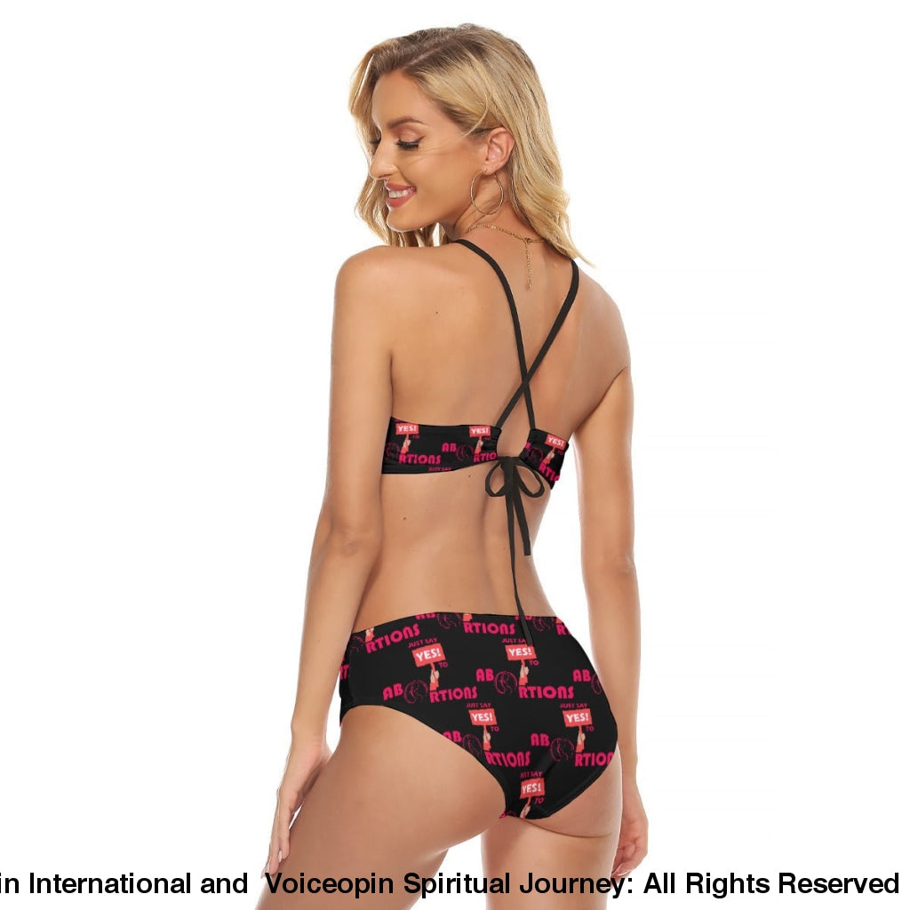 Cami Keyhole I Believe In Abortions Two-piece Swimsuit | UNITED BELIEVING POWER ONLINE STORE