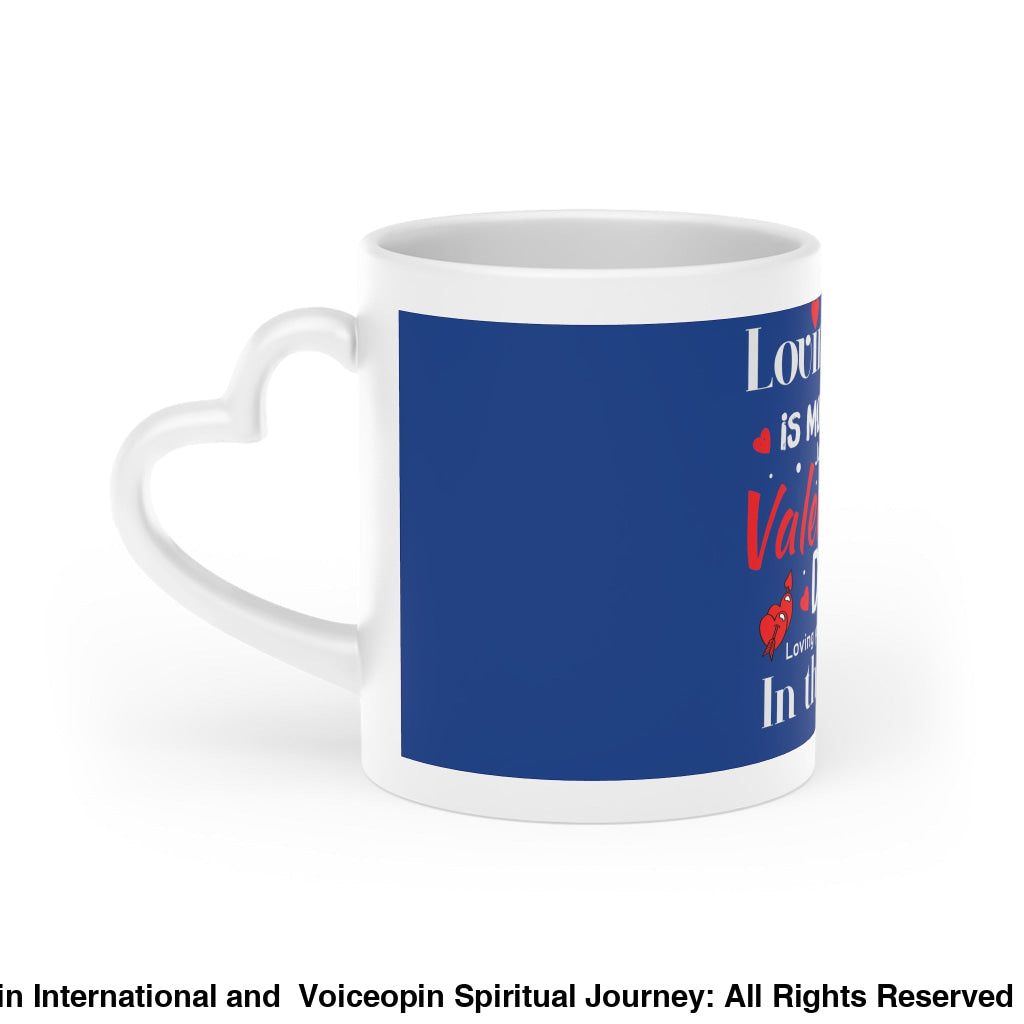 Loving You Alwys Heart-Shaped Mug