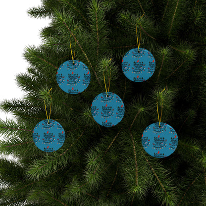 Christmas Ornaments-On Jesus Birthday Turquoise