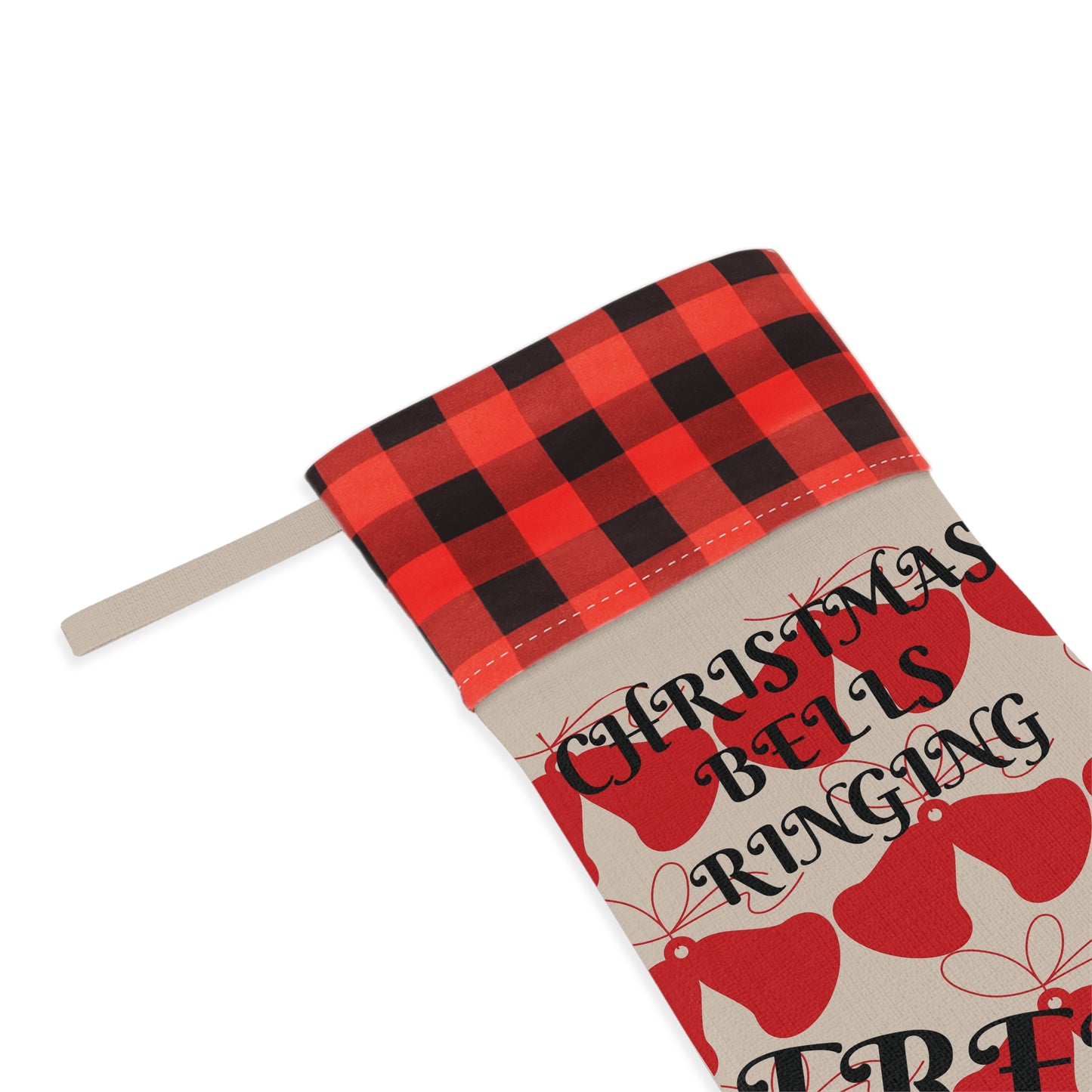 Christmas Stocking-Christmas Bells Ringing  Freedom