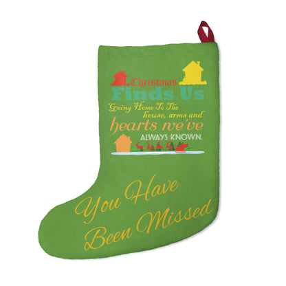 Christmas Stocking-Welcome Home-Green