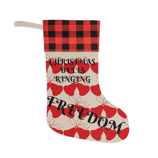 Christmas Stocking-Christmas Bells Ringing  Freedom