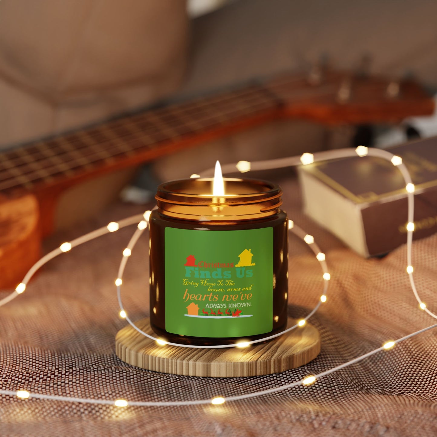 Christmas Scented Soy Candle-Welcome Home Green