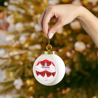 Christmas Ball Ornament-Christmas Bell Ringing Freedom