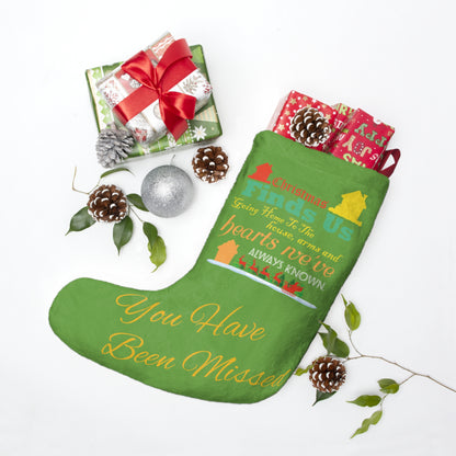 Christmas Stocking-Welcome Home-Green