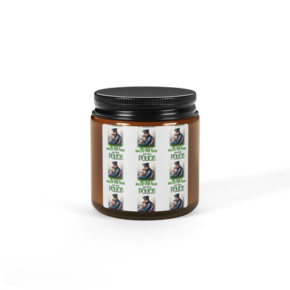 Scented Soy Candle (Multi-Size, Amber Jar)-Hug Your Police