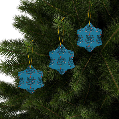 Christmas Ornaments-On Jesus Birthday Turquoise