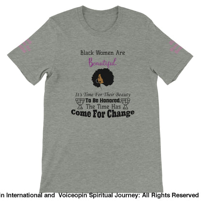 Black Women Are Beautiful Unisex Crewneck T-Shirt Athletic Heather / S Print Material