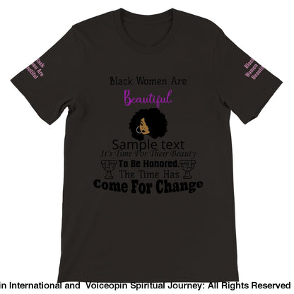 Black Women Are Beautiful Unisex Crewneck T-Shirt / S Print Material