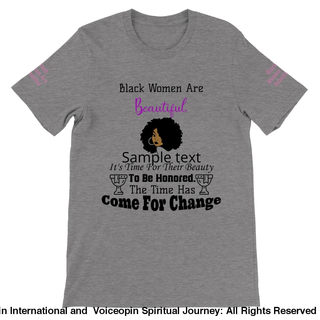 Black Women Are Beautiful Unisex Crewneck T-Shirt Dark Gray Heather / S Print Material