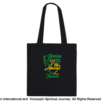 Child Abuse Abortion Classic Tote Bag Black Print Material