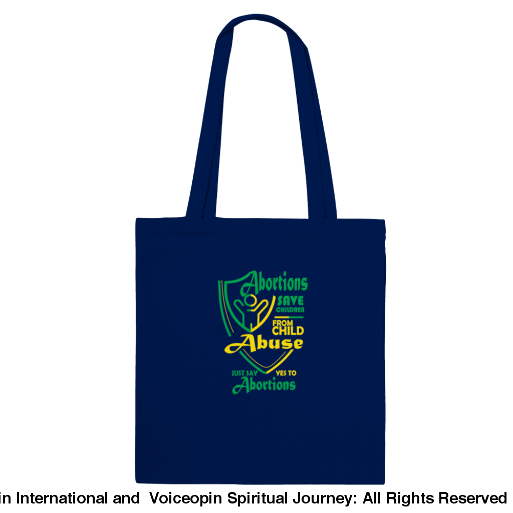 Child Abuse Abortion Classic Tote Bag Navy Print Material