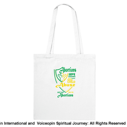 Child Abuse Abortion Classic Tote Bag White Print Material