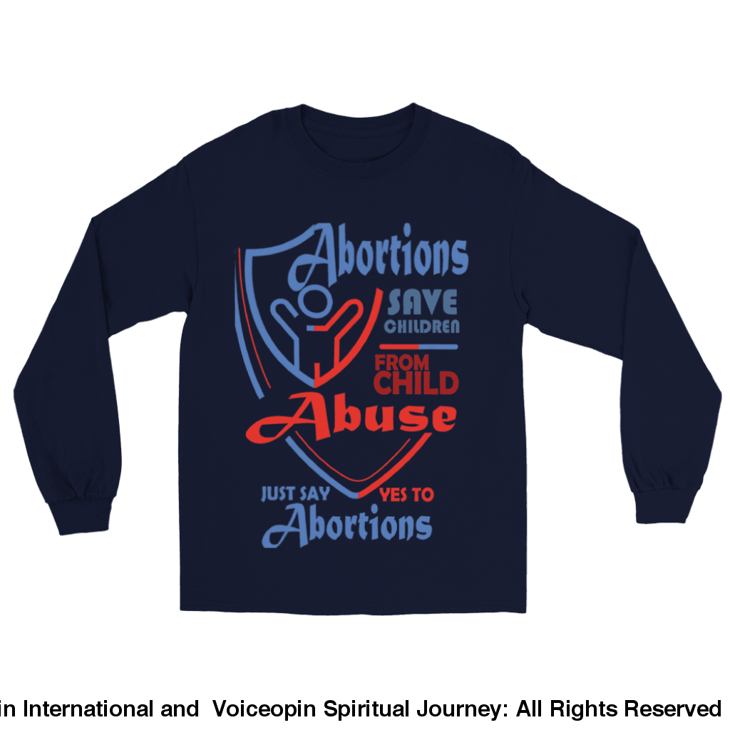 Child Abuse Long-Sleeved T-Shirt Navy / S Print Material