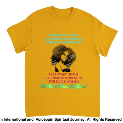 Civil Rights Crewneck T-Shirt Gold / S Print Material