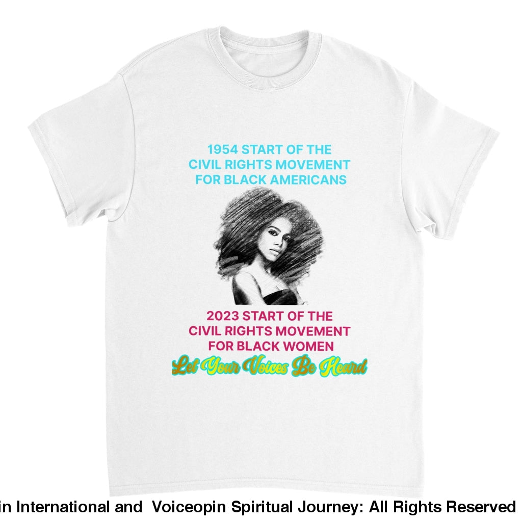 Civil Rights Crewneck T-Shirt White / S Print Material