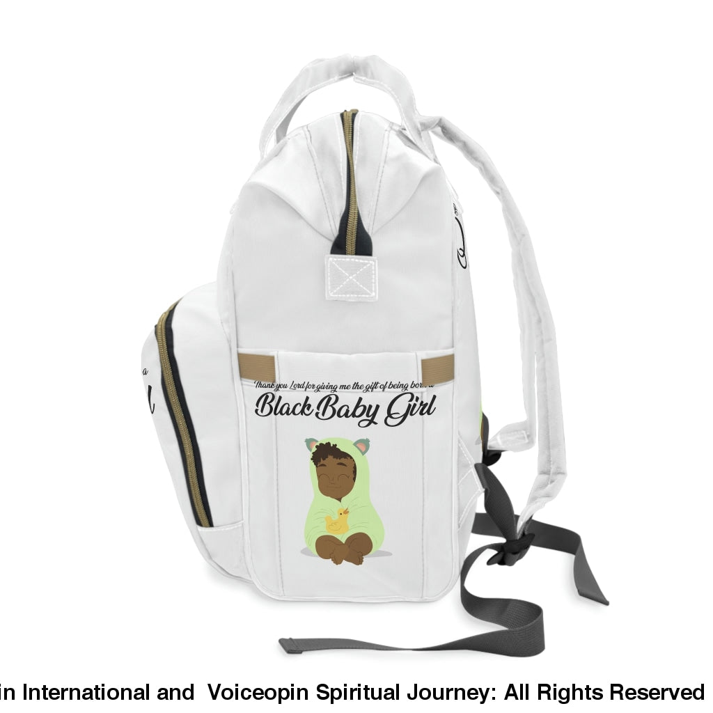 Copy Of Baby Black Girl Thank You Lord Diaper Backpack Bags