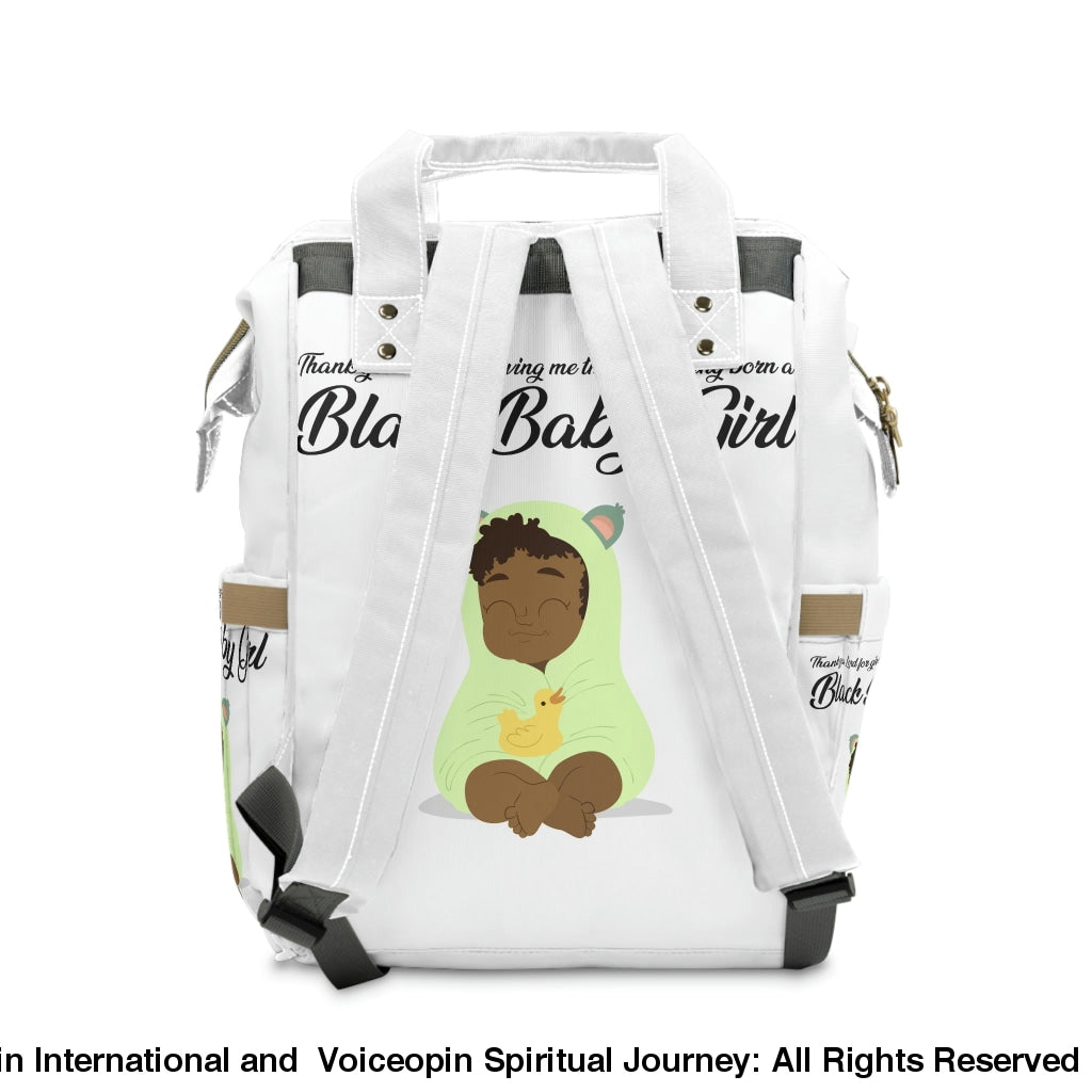 Copy Of Baby Black Girl Thank You Lord Diaper Backpack Bags