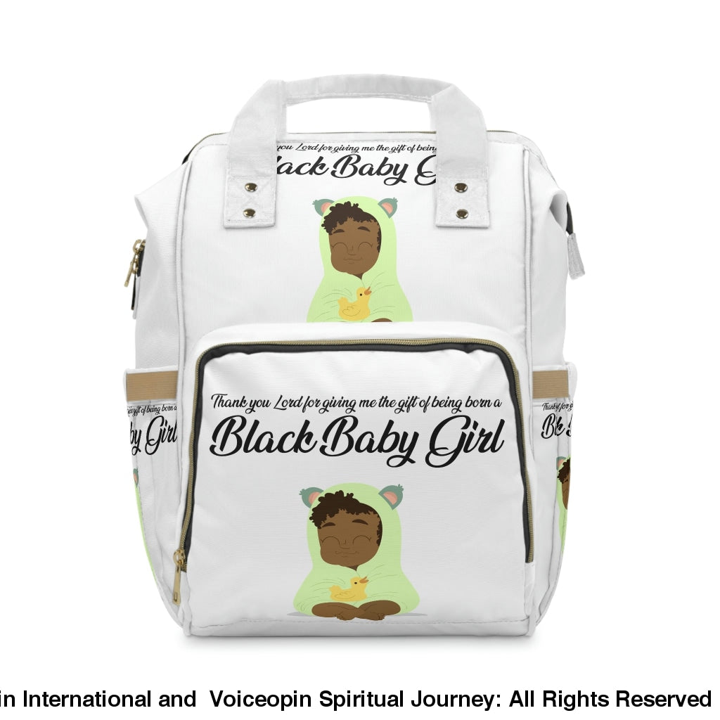 Copy Of Baby Black Girl Thank You Lord Diaper Backpack Bags