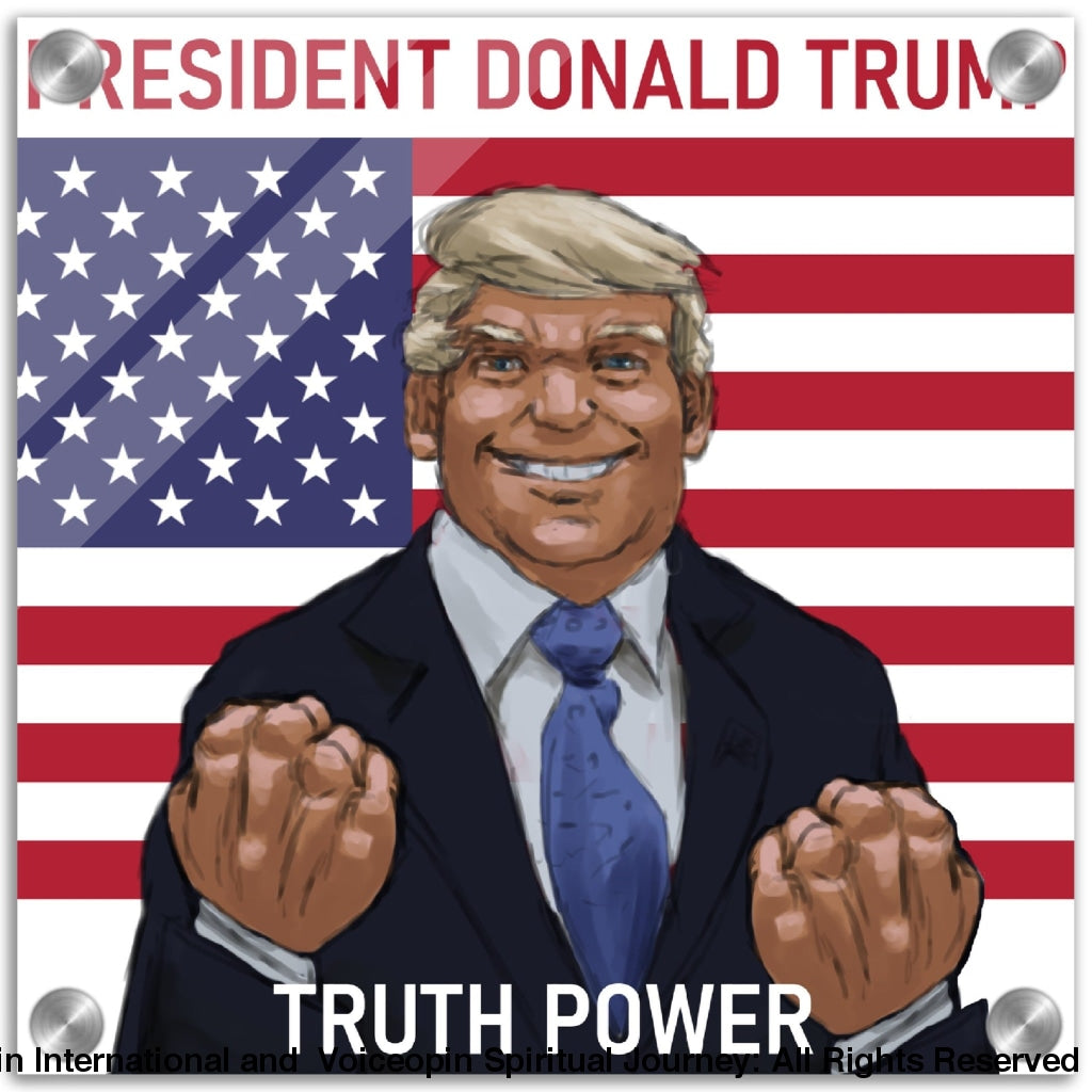 Donald Trump Truth Power Acrylic Print- 12 X Print Material