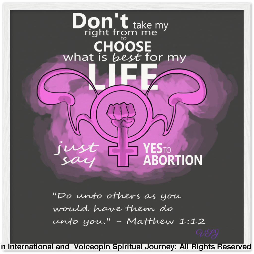 Dont Take Away My Right To Choose An Abortion 50X50 Cm / 20X20 White Print Material