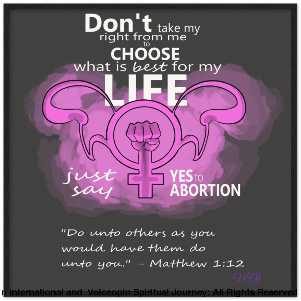 Dont Take Away My Right To Choose An Abortion 70X70 Cm / 28X28 Black Print Material