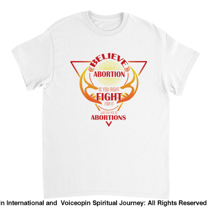 Fight For Abortions T-Shirt White / S Print Material