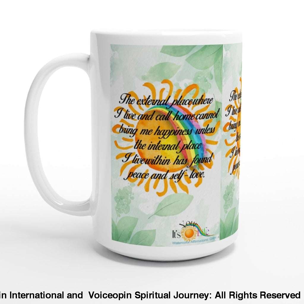 Happiness From Within 15Oz Ceramic Mug Print Material