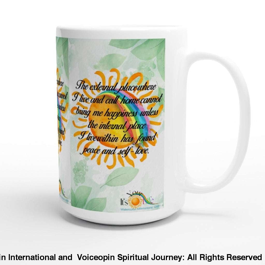 Happiness From Within 15Oz Ceramic Mug Print Material