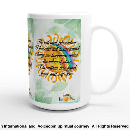 Happiness From Within 15Oz Ceramic Mug Print Material