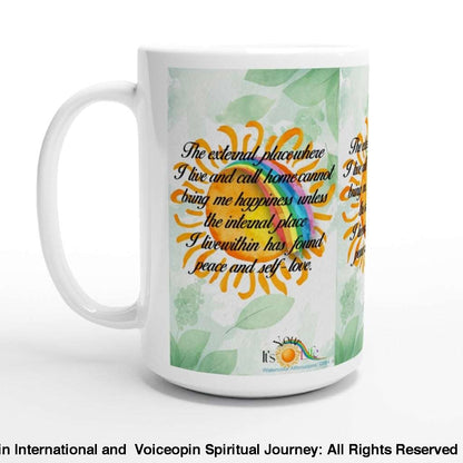 Happiness From Within 15Oz Ceramic Mug Print Material