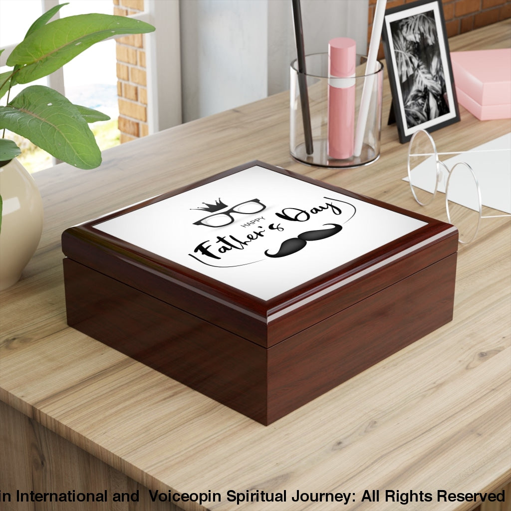 Happy Fathers Day Jewelry Box Home Decor