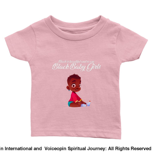 I Am A Beautiful Black Baby Girl Classic Crewneck T-Shirt Print Material