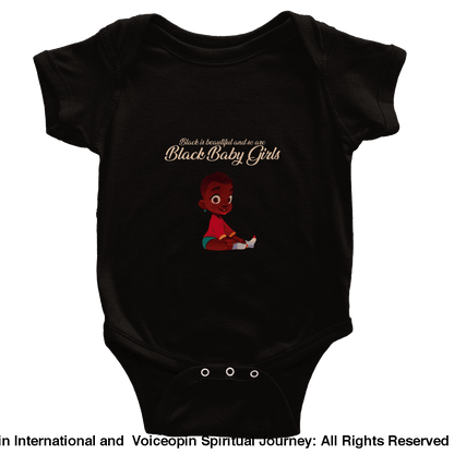 I Am A Beautiful Black Baby Girl Classic Short Sleeve Bodysuit / 6M Print Material