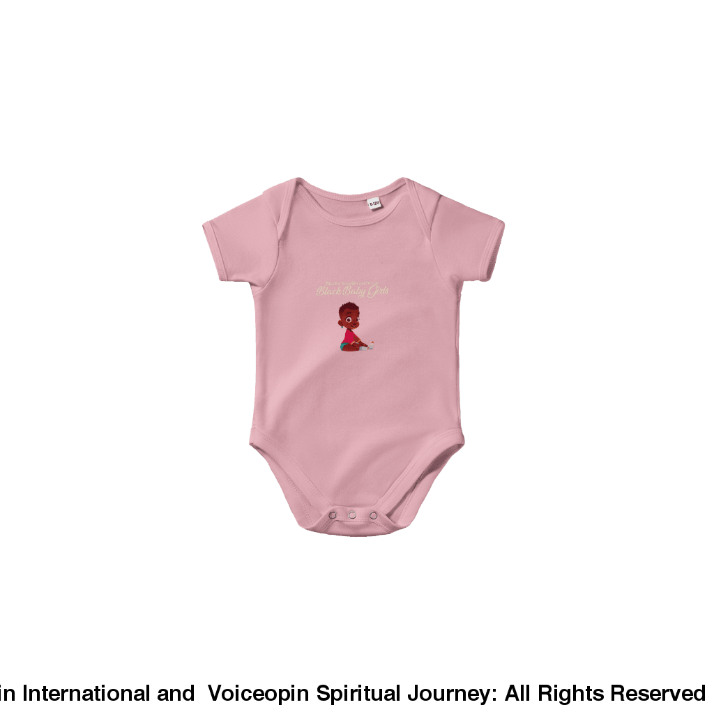 I Am A Beautiful Black Baby Girl Classic Short Sleeve Bodysuit Print Material