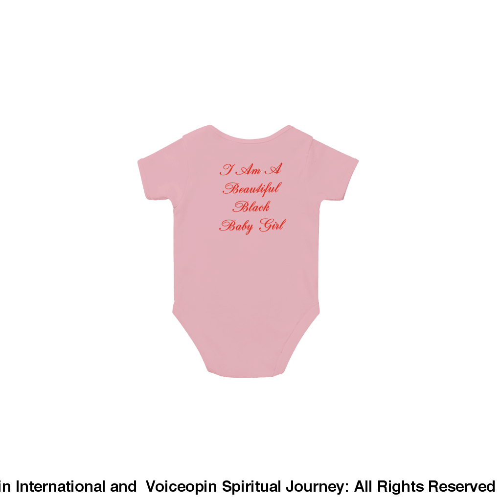 I Am A Beautiful Black Baby Girl Classic Short Sleeve Bodysuit Print Material