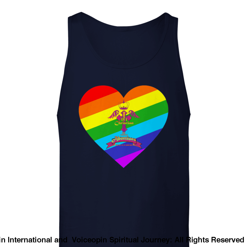 I Am A Christian Abortion Pride Premium Unisex Tank Top Navy / Xs Print Material