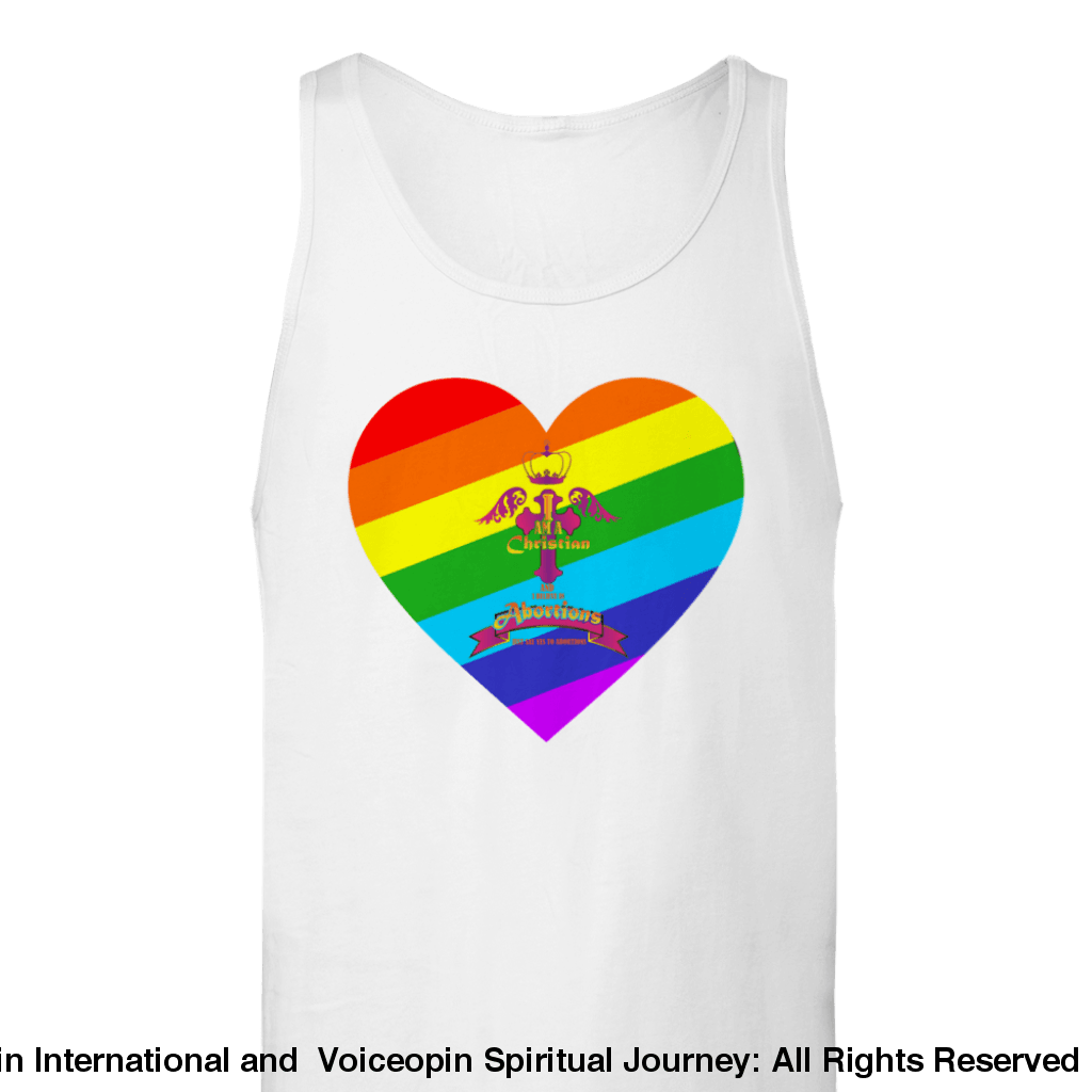 I Am A Christian Abortion Pride Premium Unisex Tank Top White / Xs Print Material