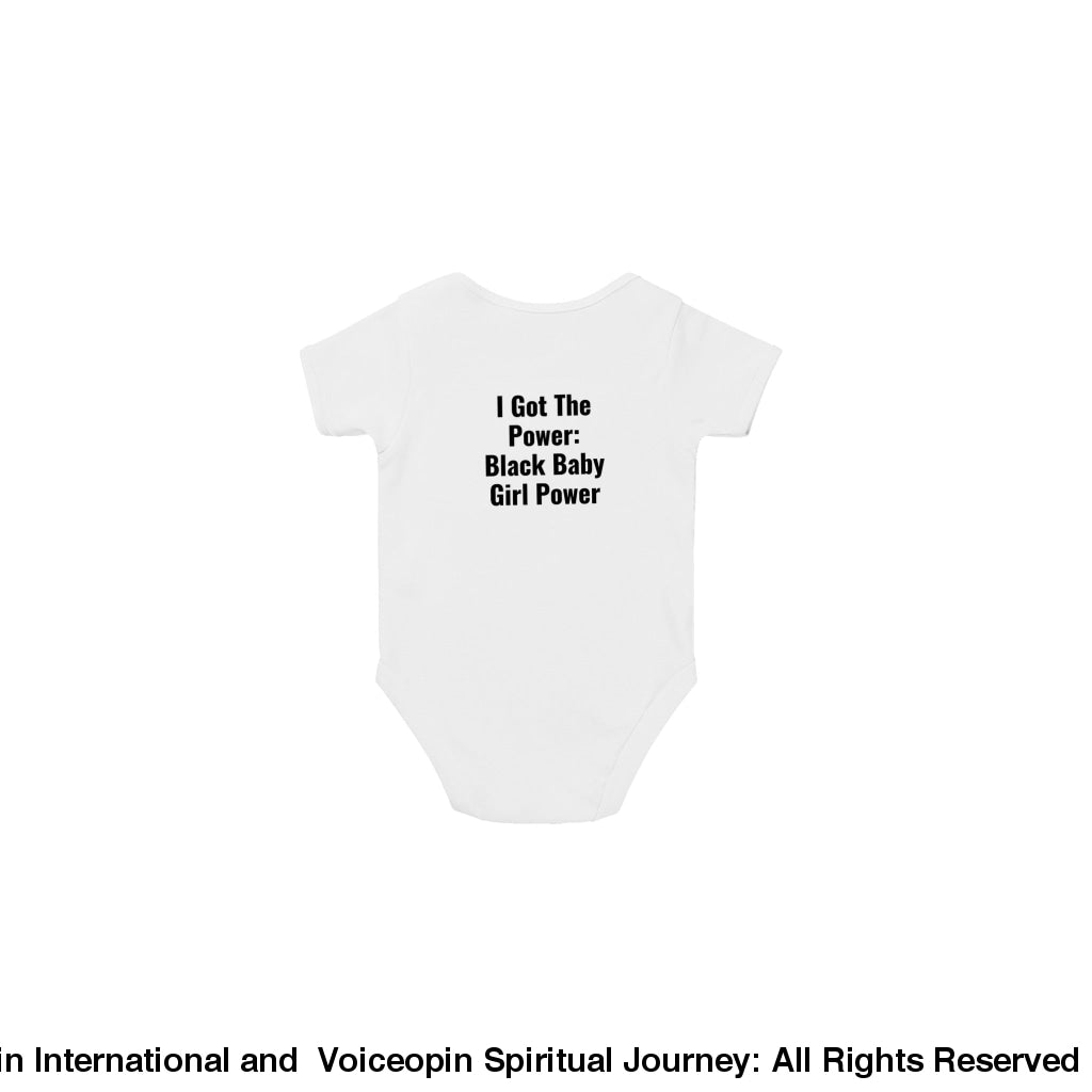 I Got Black Baby Girl Power Classic Short Sleeve Bodysuit Print Material