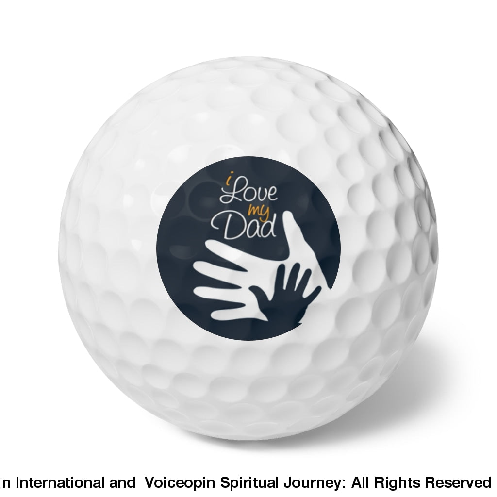 I Love My Dad Golf Balls 6Pcs 1.7 / 6 Pcs Accessories