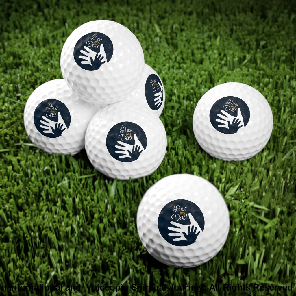 I Love My Dad Golf Balls 6Pcs Accessories