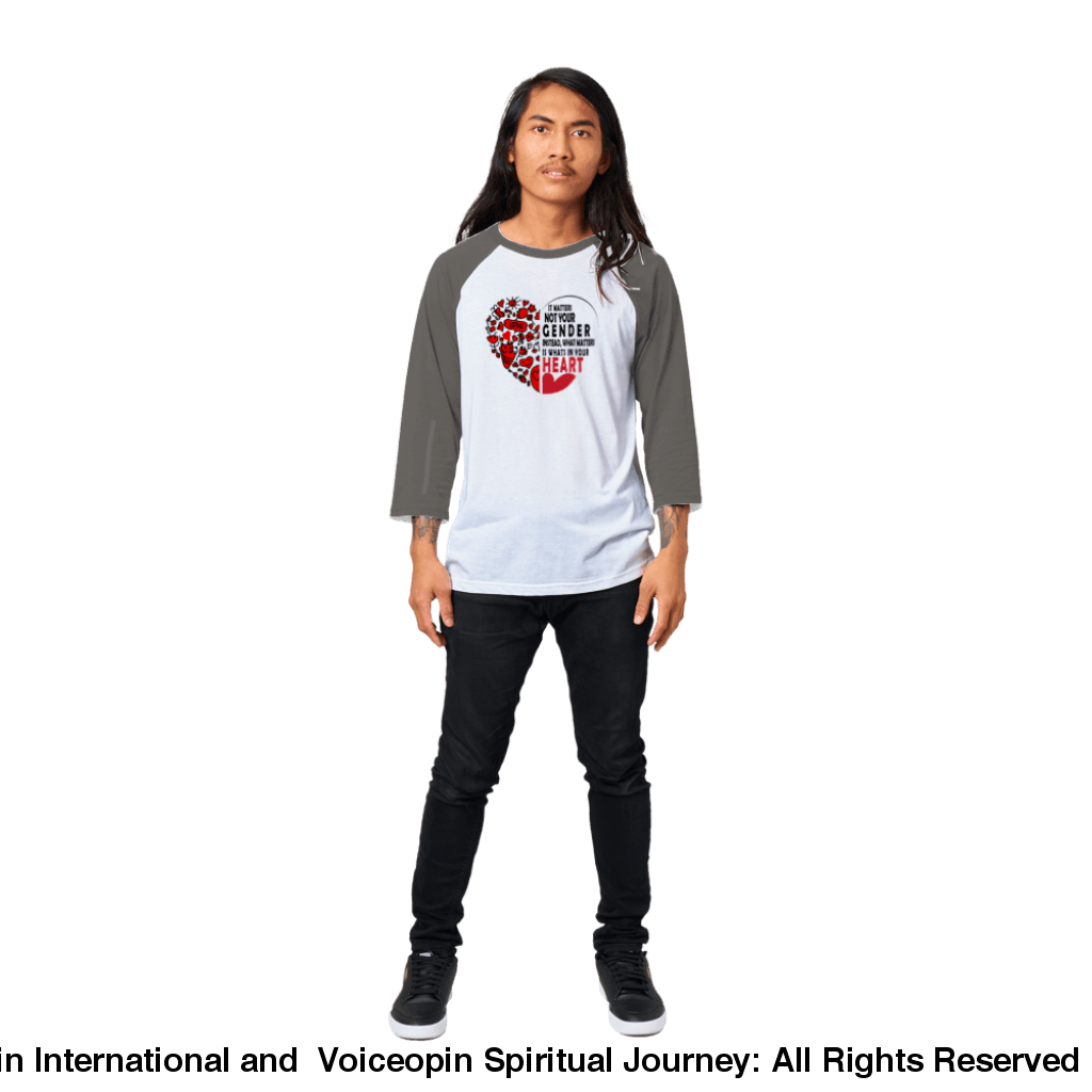 It Matters Not Your Gender Unisex 3/4 Sleeve Raglan T-Shirt Print Material