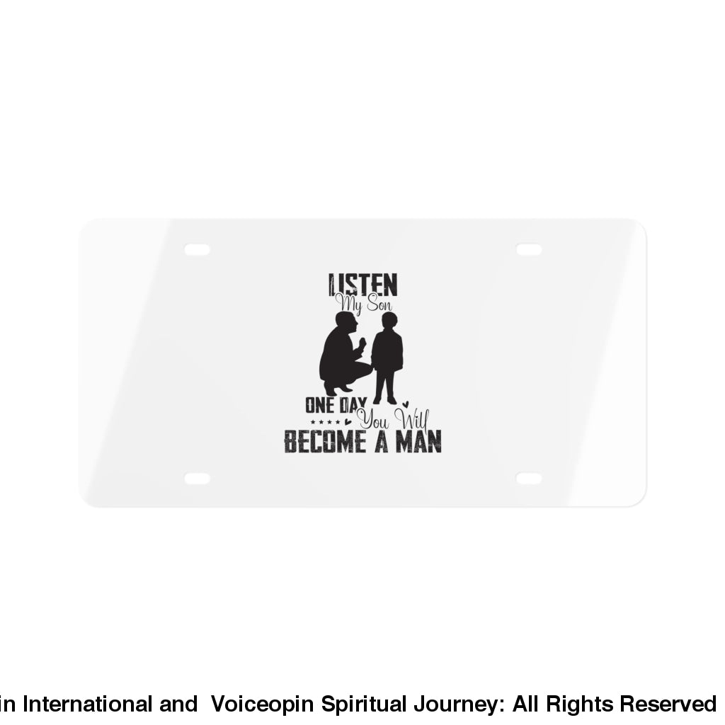 Listen My Son License Plate 11.8 X 6.1 / Matte Accessories