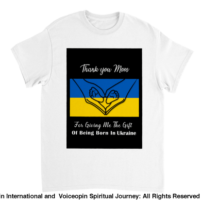 Mom-Ukraine Born T-Shirt Print Material