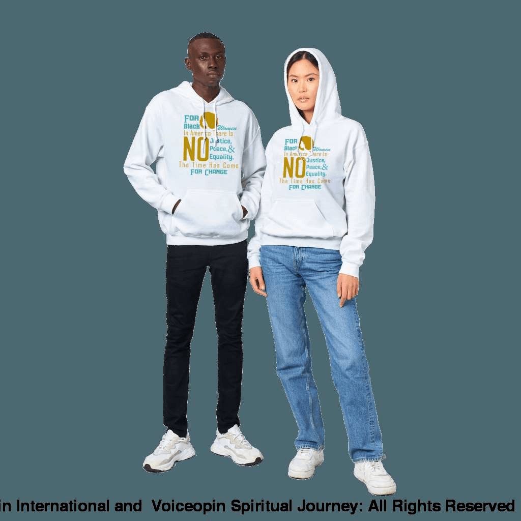 No Jpe For Black Women Unisex Adult Pullover Hoodie Print Material