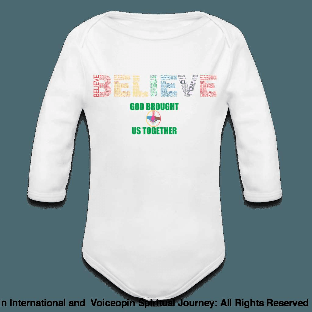 Organic Long Sleeve Baby Bodysuit |                   UNITED BELIEVING POWER ONLINE STORE