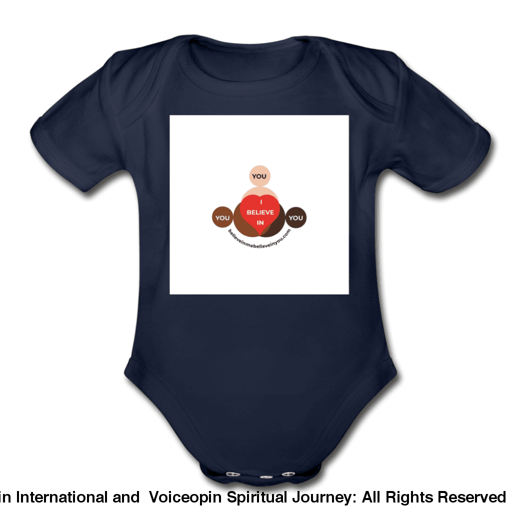 BelieveInMeBelieveInYou Organic Short Sleeve Baby Bodysuit