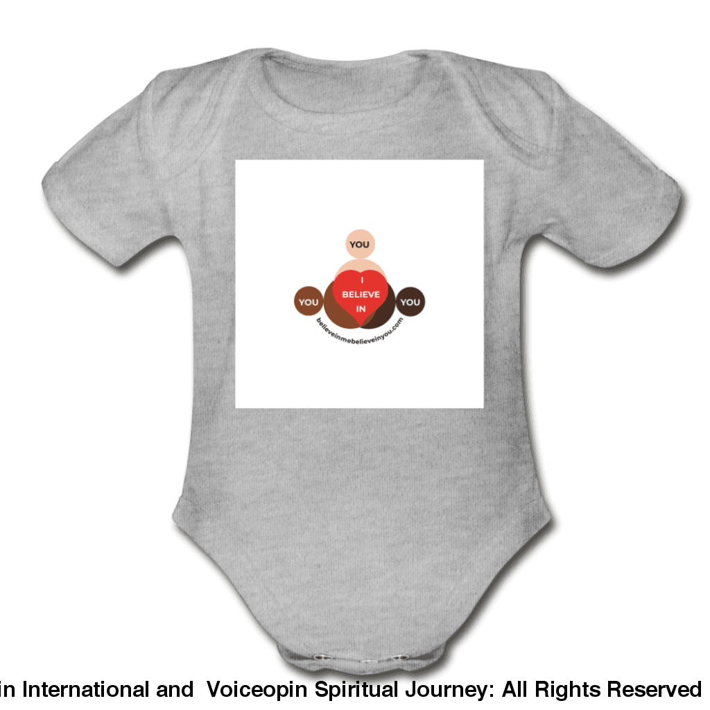 BelieveInMeBelieveInYou Organic Short Sleeve Baby Bodysuit