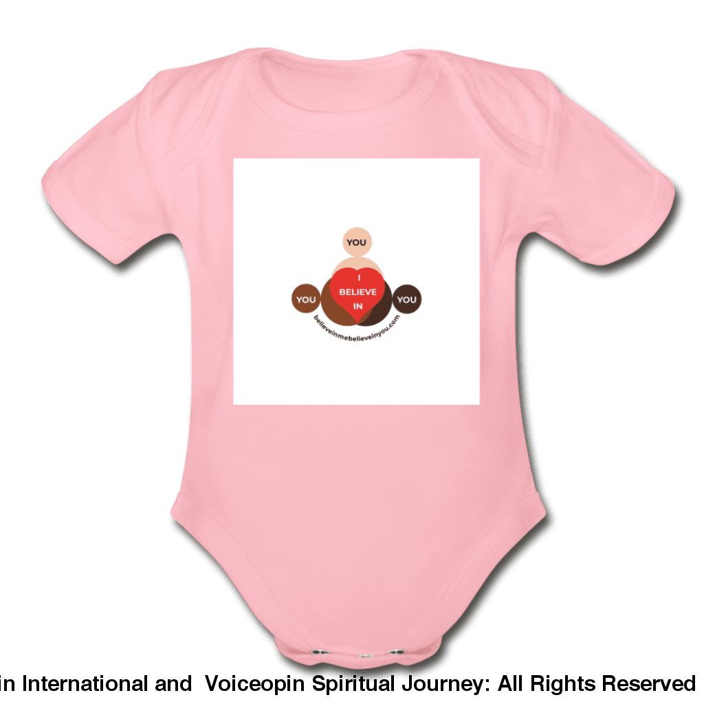 BelieveInMeBelieveInYou Organic Short Sleeve Baby Bodysuit