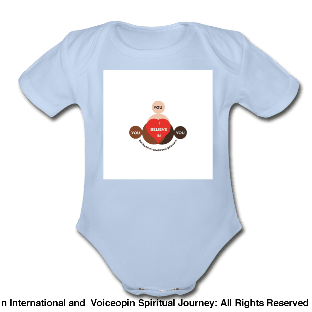 BelieveInMeBelieveInYou Organic Short Sleeve Baby Bodysuit